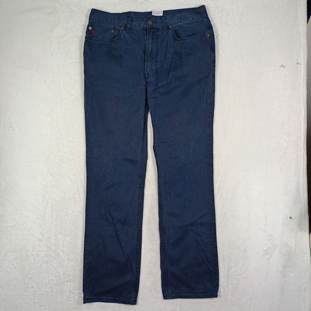 Polo Ralph Lauren Pants Mens 33x32 Navy Blue Twill Chino Gorpcore Work Wear